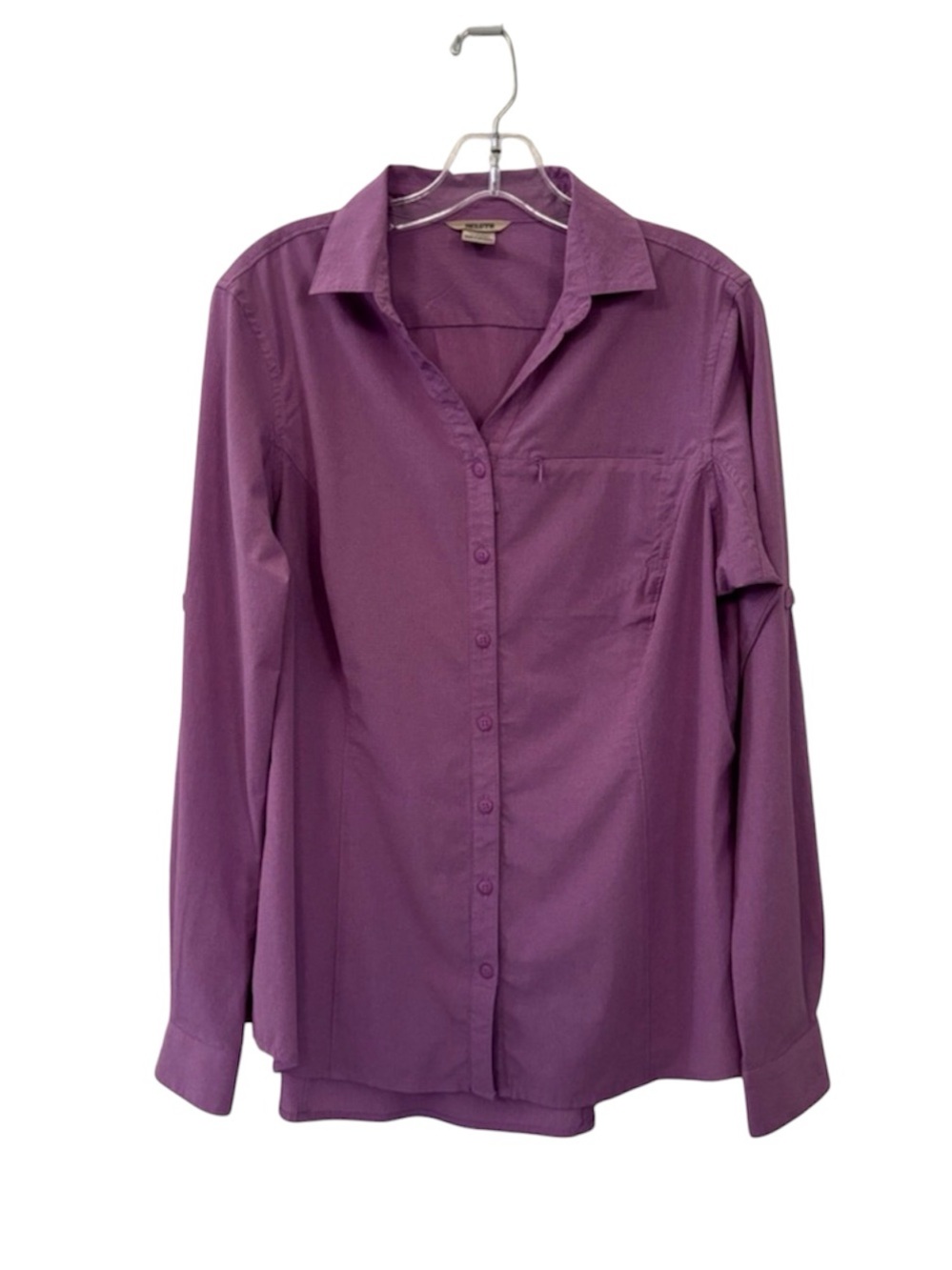 Duluth Trading Company Purple Breezeshooter Button Front Shirt Size Medium